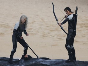 Jennifer Lawrence films 'The Hunger Games: Catching Fire' in Hawaii