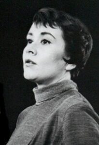 Joan Plowright performing in The Entertainer on Broadway in 1958.