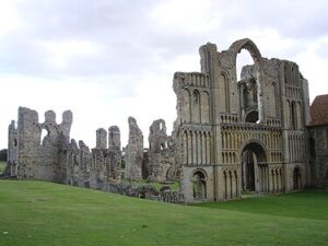 The remains of Castle Acre Priory church, Norfolk.