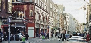 Covent Garden tube station, Long Acre, Central London.