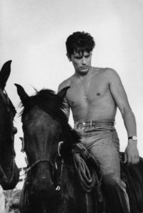 Alain Delon looks better on a horse than at the controls of the Concorde.