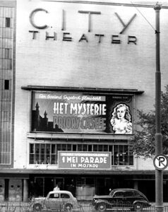 The Case of the Frightened Lady being shown at The City Theater cinema in Amsterdam.