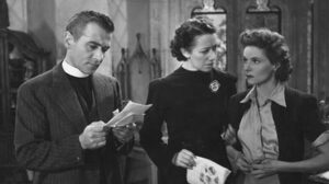 Reginald Tate, Flora Robson and Ann Todd in Poison Pen (1939).