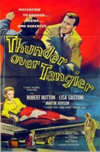 US release poster for Man from Tangier [Thunder over Tangier] (1957).