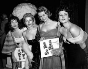 Mara Corday, Kathleen Hughes, Myrna Hansen and Allison Hayes in So This Is Paris (1955).